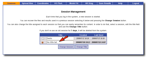 Session Management example